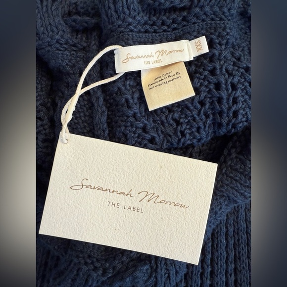 NWT Savannah Morrow Oak Organic Knitted Cotton Pant in Indigo Blue Size XXS - Picture 5 of 14